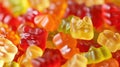 Assorted colorful gummy bears candy close-up Royalty Free Stock Photo