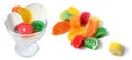 Assorted colorful jelly with pastille Royalty Free Stock Photo