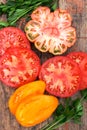 Assorted Colorful Juicy Ripe Heirloom Tomatoes Royalty Free Stock Photo