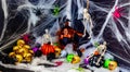 Assorted colourful halloween decorations on display. Calgary Alberta Canada Royalty Free Stock Photo