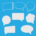 assorted comic chat bubble speaking vector graphic design