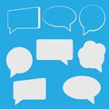 assorted comic chat bubble speaking vector graphic design Royalty Free Stock Photo
