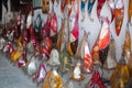 Assorted craft lamps to sell in a market