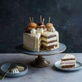 Assorted cream cakes, a decadent assortment pleasing to the palate