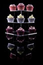 Assorted Cup Cakes on a Stand Royalty Free Stock Photo