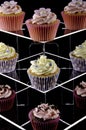 Assorted Cup Cakes on a Stand Royalty Free Stock Photo