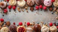 Assorted Cupcakes on Table Royalty Free Stock Photo