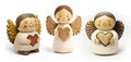 Assorted cute angels with heart