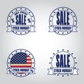 Assorted Cyber Monday Insignias Logotypes Template Set.