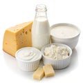 Assorted dairy products Royalty Free Stock Photo