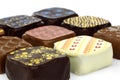 Assorted decorated luxury chocolate bonbons