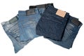 Assorted Denim Jeans Collection Royalty Free Stock Photo