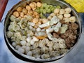 Assorted dimsums called boulettes in Mauritius. Royalty Free Stock Photo