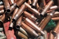 Used Brass Bullet Casings and Shotgun Shells