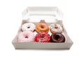 Assorted Donuts on white Royalty Free Stock Photo