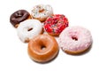 Assorted Donuts on white Royalty Free Stock Photo