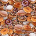 Assorted Doughnuts Seamless Texture Tile Royalty Free Stock Photo