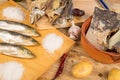 Assorted dried fish Royalty Free Stock Photo
