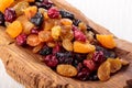 Assorted dried fruit and berries Royalty Free Stock Photo