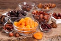 Assorted dried fruit Royalty Free Stock Photo