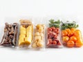 Assorted Dried Fruits & Nuts in Resealable Bags Royalty Free Stock Photo