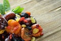 Assorted dried fruits Royalty Free Stock Photo