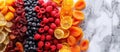 Assorted Dried Fruits on Table