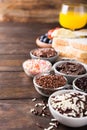 Assorted dutch hagelslag sprinkles. Royalty Free Stock Photo