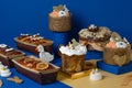Assorted Easter Sweet Treats, Sweet Bread, Kulich, Easter Composition Royalty Free Stock Photo