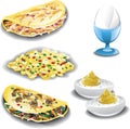 Assorted egg dishes