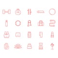 assorted exercise and zen icon set. Vector illustration decorative design Royalty Free Stock Photo