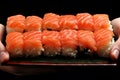 Assorted Exquisite Sushi Rolls in Vibrant Presentation, Featuring a Variety of Fresh Flavors Royalty Free Stock Photo