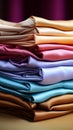 Assorted fabric color samples set against a vivid background Royalty Free Stock Photo