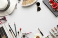 Pixel Perfect Picture of Tools and Materials Used for Fashion Design Royalty Free Stock Photo