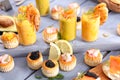 Assorted of festive canape Royalty Free Stock Photo
