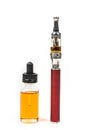 Assorted flavors vape juice and eyedropper, ecigarette Royalty Free Stock Photo