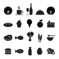 assorted food and drink icons. Vector illustration decorative design Royalty Free Stock Photo