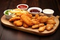 Assorted Food Items on Wooden Tray Royalty Free Stock Photo