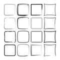 Assorted frames collection. Various square borders set. Creative decoration elements. Vector illustration. EPS 10. Royalty Free Stock Photo