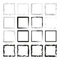 Assorted frames set. Grunge and classic borders. Gallery decoration elements. Vector illustration. EPS 10. Royalty Free Stock Photo