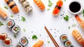 Assorted Fresh Sushi Platter Royalty Free Stock Photo