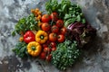 Assorted Fresh Vegetables Displayed on a Table Royalty Free Stock Photo