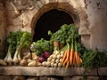 Assorted Fresh Vegetables on Historical Grounds