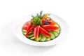 Assorted Fresh Vegetables with Sweet Bell Peppers and Greens Royalty Free Stock Photo