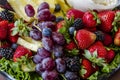 Assorted Fruit and Cheese Tray Royalty Free Stock Photo