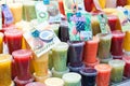 Assorted fruit smoothies Royalty Free Stock Photo