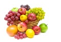 Assorted fruit on white background Royalty Free Stock Photo