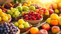 Assorted Fruits in Baskets Royalty Free Stock Photo