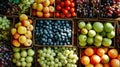 Assorted Fruits in Baskets Royalty Free Stock Photo