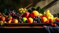 Assorted Fruits Packed in a Wooden Crate Royalty Free Stock Photo